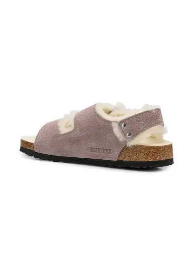 Birkenstock Women's Milano Shearling-Lined Suede Slingback Sandals - Light Purple | Thumbnail 2 Birkenstock Women's Milano Shearling-Lined Suede Slingback Sandals - Light Purple | Thumbnail 2