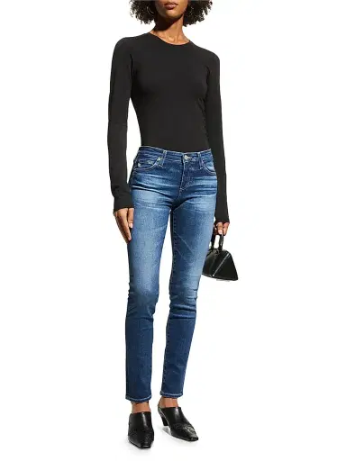 AG Jeans Women's Prima Mid-Rise Cigarette Jeans - Blue - Size 25 | Thumbnail 2