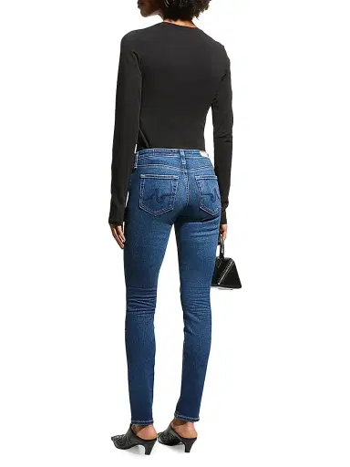 AG Jeans Women's Prima Mid-Rise Cigarette Jeans - Blue - Size 25 | Thumbnail 4