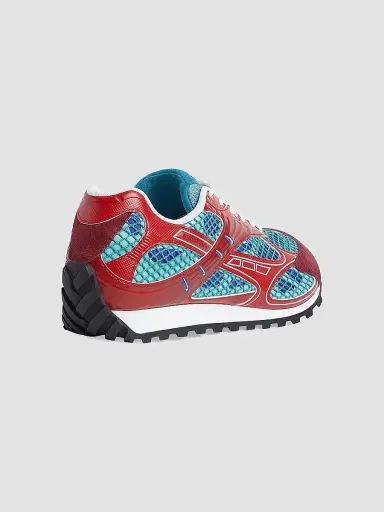 Bottega Veneta Women's Orbit Fishnet Low-Top Sneakers - Red Blue - Size 7 | Thumbnail 2