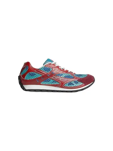 Bottega Veneta Women's Orbit Fishnet Low-Top Sneakers - Red Blue - Size 7 | Thumbnail 1