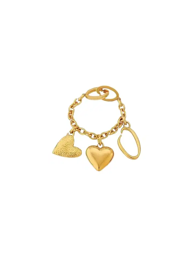 Oscar de la Renta Women's Goldtone Heart & 'O' Bag Charm - Gold