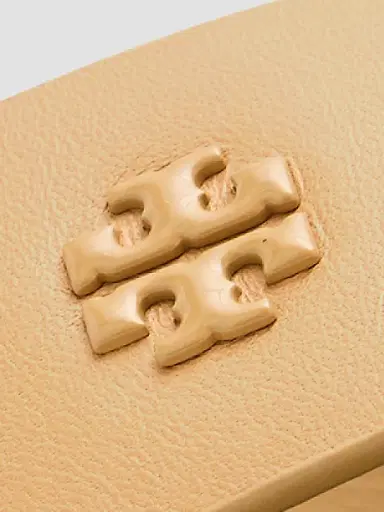 Tory Burch Women's Logo-Medallion Leather Platform Flip-Flops - Tan - Size 8 | Thumbnail 6