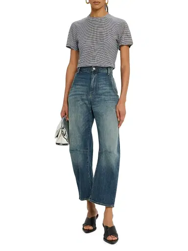 Nili Lotan Women's Lana Striped Cotton Short-Sleeve T-Shirt - Blue - Size XS | Thumbnail 2 Nili Lotan Women's Lana Striped Cotton Short-Sleeve T-Shirt - Blue - Size XS | Thumbnail 2