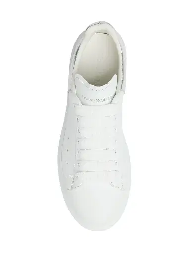McQueen Women's Oversized Metallic Leather Low-Top Sneakers - White | Thumbnail 5 McQueen Women's Oversized Metallic Leather Low-Top Sneakers - White | Thumbnail 5