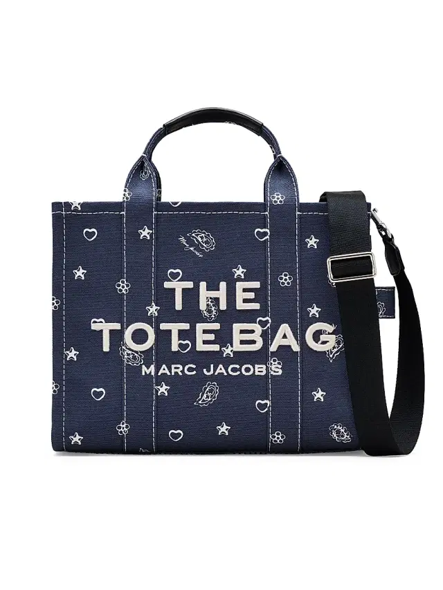 Marc Jacobs Women's The  Bandana Canvas Tote Bag - Navy Multi