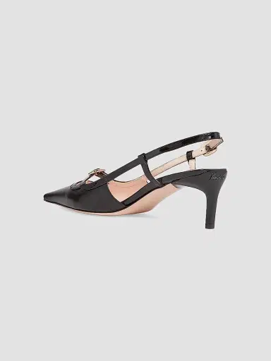 Roger Vivier Women's 50MM Leather Slingback Pumps - Black - Size 12 | Thumbnail 4