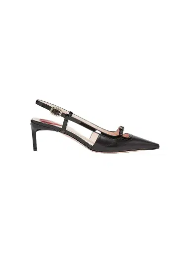 Roger Vivier Women's 50MM Leather Slingback Pumps - Black - Size 12 | Thumbnail 1