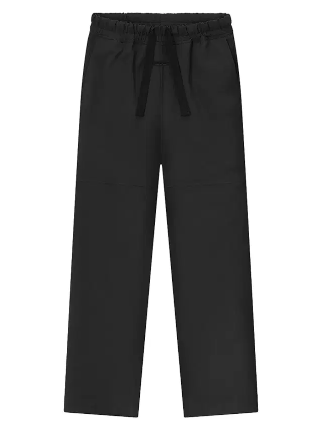 Men's Drawstring Split-Knee Pants - Black Men's Drawstring Split-Knee Pants - Black