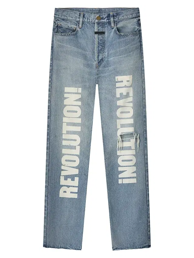 Men's ''Revolution'' Cotton Straight-Leg Jeans - Light Indigo