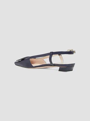 Roger Vivier Women's Belle Vivier 25MM Leather Kitten Slingback Pumps | Thumbnail 2 Roger Vivier Women's Belle Vivier 25MM Leather Kitten Slingback Pumps | Thumbnail 2