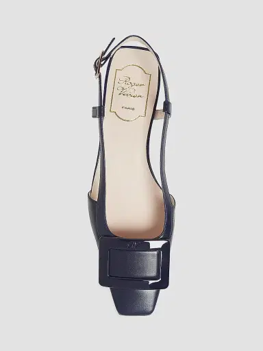Roger Vivier Women's Belle Vivier 25MM Leather Kitten Slingback Pumps | Thumbnail 3 Roger Vivier Women's Belle Vivier 25MM Leather Kitten Slingback Pumps | Thumbnail 3