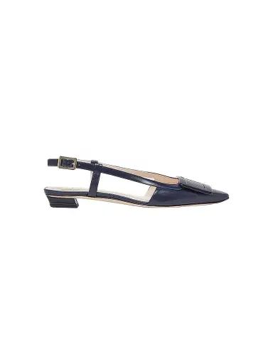 Roger Vivier Women's Belle Vivier 25MM Leather Kitten Slingback Pumps | Thumbnail 1 Roger Vivier Women's Belle Vivier 25MM Leather Kitten Slingback Pumps | Thumbnail 1