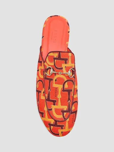Gucci Women's Princetown Horsebit Print Loafer Mules | Thumbnail 3 Gucci Women's Princetown Horsebit Print Loafer Mules | Thumbnail 3