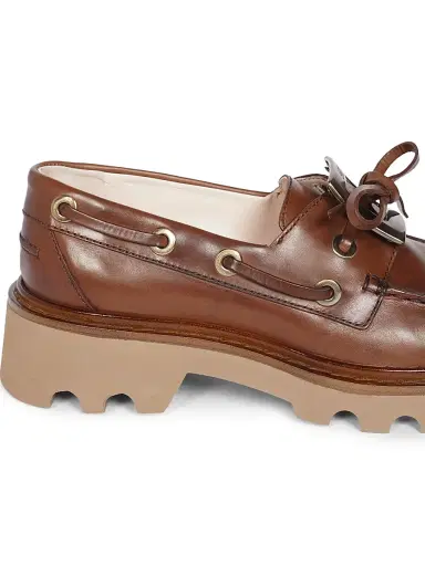 Roger Vivier Women's Viv Rangers Truck Metal Leather Loafers - Teak | Thumbnail 6 Roger Vivier Women's Viv Rangers Truck Metal Leather Loafers - Teak | Thumbnail 6