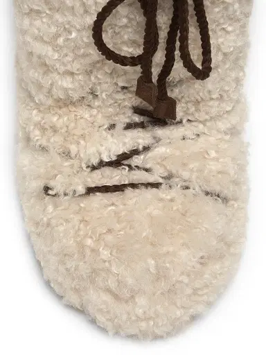 Moon Boot Women's Icon Curly Faux Fur Knee-High Boots - Ecru | Thumbnail 4