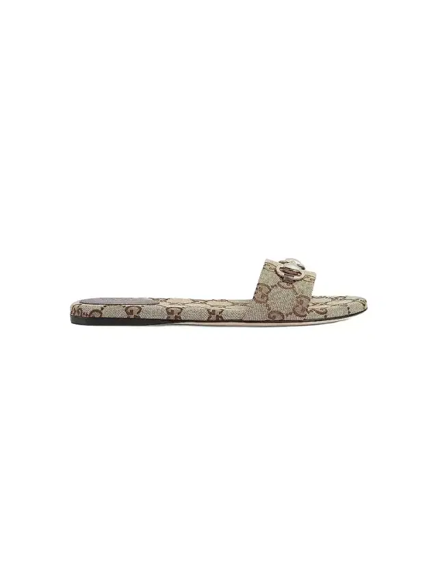 Gucci Women's GG Canvas Siaga Slide Sandals - Beige