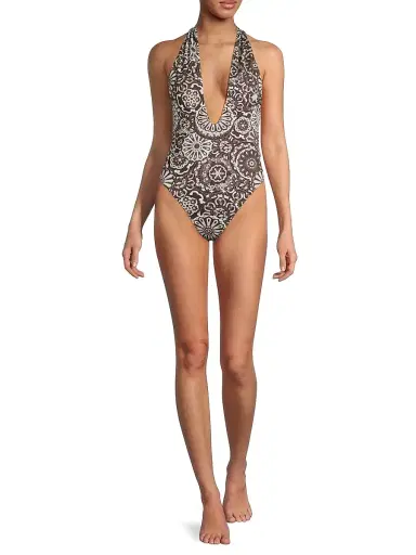 Ramy Brook Women's Lorela Printed One-Piece Swimsuit - Beach Brown Combo - Size XL | Thumbnail 2 Ramy Brook Women's Lorela Printed One-Piece Swimsuit - Beach Brown Combo - Size XL | Thumbnail 2