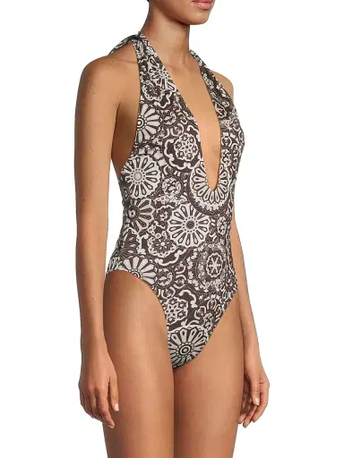 Ramy Brook Women's Lorela Printed One-Piece Swimsuit - Beach Brown Combo - Size XL | Thumbnail 4 Ramy Brook Women's Lorela Printed One-Piece Swimsuit - Beach Brown Combo - Size XL | Thumbnail 4
