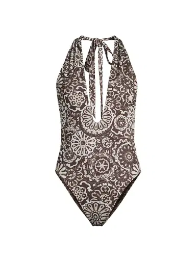 Ramy Brook Women's Lorela Printed One-Piece Swimsuit - Beach Brown Combo - Size XL | Thumbnail 1 Ramy Brook Women's Lorela Printed One-Piece Swimsuit - Beach Brown Combo - Size XL | Thumbnail 1