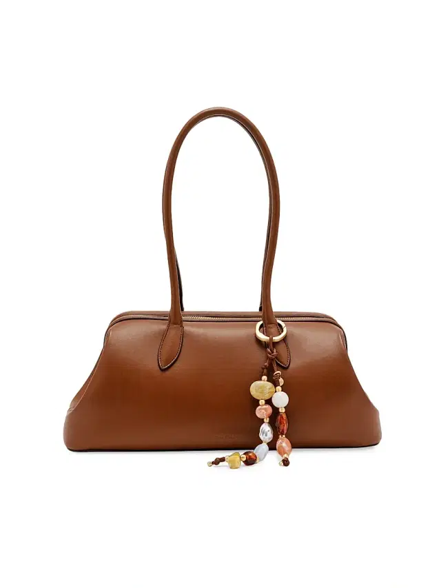 Cult Gaia Women's Raia Bag Charm-Detail Leather Satchel - Saddle