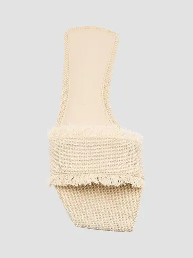 Cult Gaia Women's Maya Frayed Jute Flat Sandals - Beige - Size 7 | Thumbnail 5