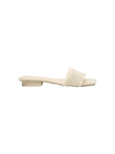Cult Gaia Women's Maya Frayed Jute Flat Sandals - Beige - Size 7 | Thumbnail 1