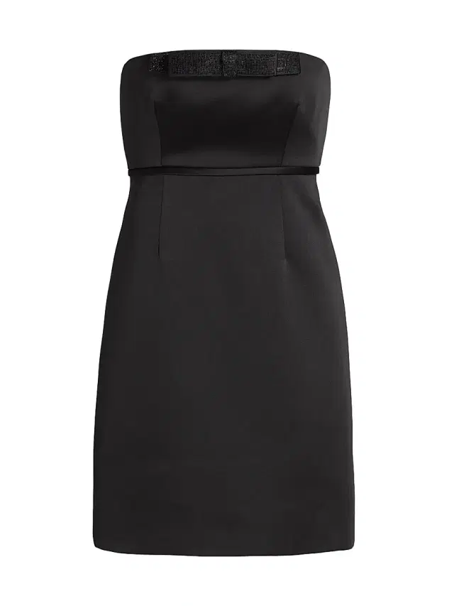 Milly Women's Robin Duchess Satin Strapless Minidress - Black
