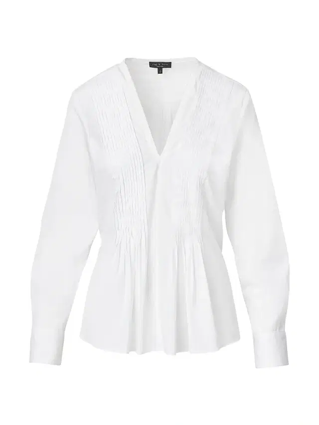 rag & bone Women's Asher Cotton Pintuck Top - White
