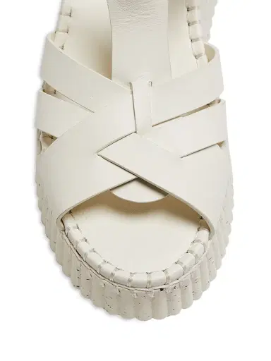 Chloé Women's Nama 80MM Leather Platform Sandals - Eggshell | Thumbnail 4 Chloé Women's Nama 80MM Leather Platform Sandals - Eggshell | Thumbnail 4