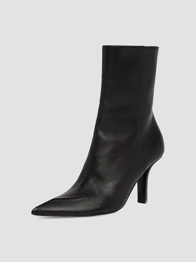 Amina Muaddi Women's Christine 80MM Leather Ankle Booties | Thumbnail 2