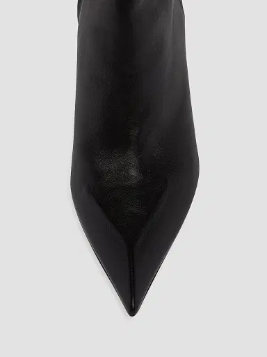 Amina Muaddi Women's Christine 80MM Leather Ankle Booties | Thumbnail 4