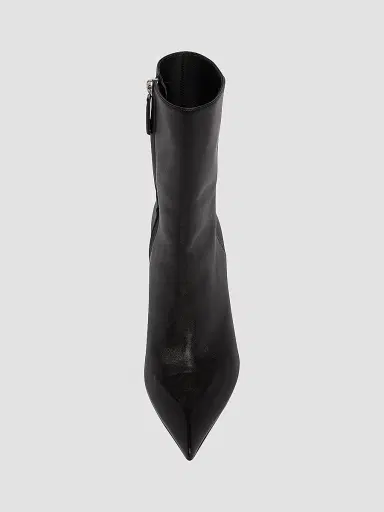 Amina Muaddi Women's Christine 80MM Leather Ankle Booties | Thumbnail 5