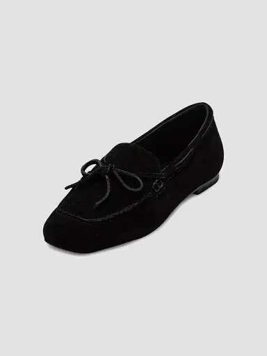 aeyde Women's Jasper Suede Boat Loafers - Black | Thumbnail 2 aeyde Women's Jasper Suede Boat Loafers - Black | Thumbnail 2