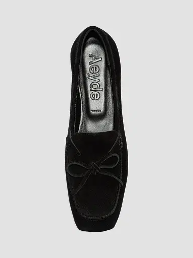 aeyde Women's Jasper Suede Boat Loafers - Black | Thumbnail 5 aeyde Women's Jasper Suede Boat Loafers - Black | Thumbnail 5
