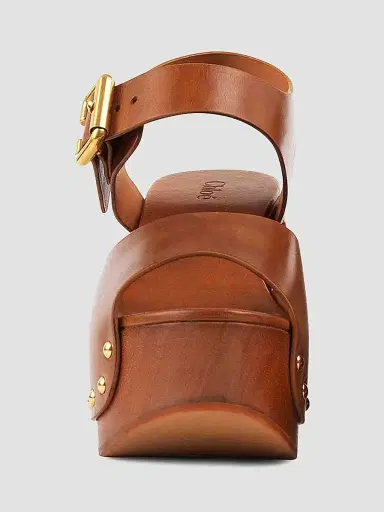 Chloé Women's Jeannette 60MM Leather Platform Sandals - Brown | Thumbnail 5 Chloé Women's Jeannette 60MM Leather Platform Sandals - Brown | Thumbnail 5