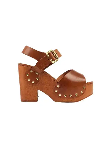 Chloé Women's Jeannette 60MM Leather Platform Sandals - Brown | Thumbnail 1 Chloé Women's Jeannette 60MM Leather Platform Sandals - Brown | Thumbnail 1
