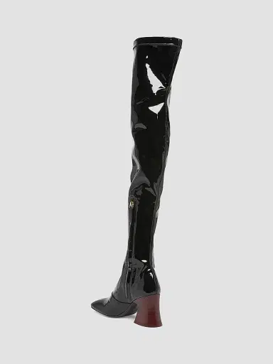 Chloé Women's Janis 80MM Patent Leather Over-The-Knee Boots - Black | Thumbnail 2 Chloé Women's Janis 80MM Patent Leather Over-The-Knee Boots - Black | Thumbnail 2