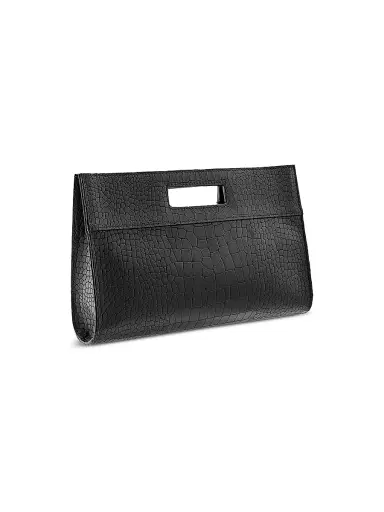 GiGi New York Women's Remy Croc-Embossed Leather Clutch | Thumbnail 2 GiGi New York Women's Remy Croc-Embossed Leather Clutch | Thumbnail 2