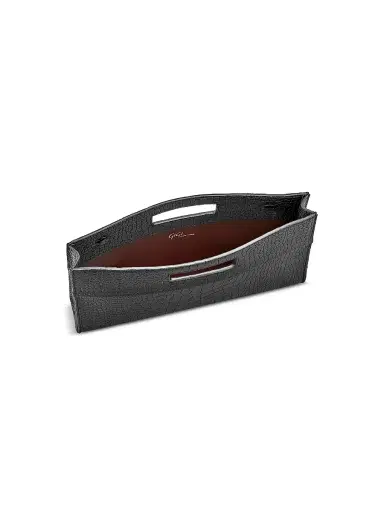 GiGi New York Women's Remy Croc-Embossed Leather Clutch | Thumbnail 3 GiGi New York Women's Remy Croc-Embossed Leather Clutch | Thumbnail 3