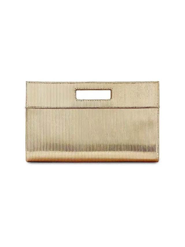 GiGi New York Women's Remy Clutch - Gold Metallic