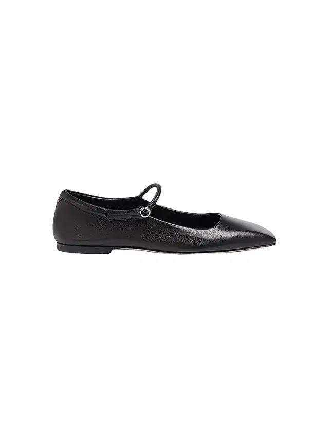 Aeyde Women's Uma Leather Mary Jane Ballerina Flats - Black