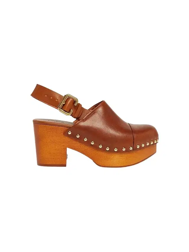 Chloé Women's Jeannette 80MM Leather Platform Clogs - Brown