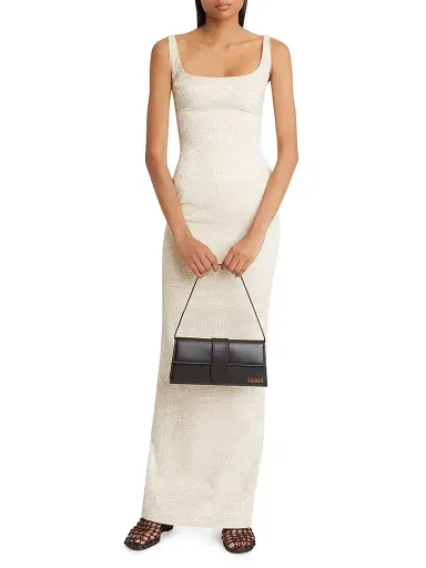 Jacquemus Women's Le Bambino Logo Leather Shoulder Bag - Black | Thumbnail 6 Jacquemus Women's Le Bambino Logo Leather Shoulder Bag - Black | Thumbnail 6