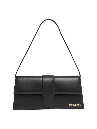 Jacquemus Women's Le Bambino Logo Leather Shoulder Bag - Black | Thumbnail 1 Jacquemus Women's Le Bambino Logo Leather Shoulder Bag - Black | Thumbnail 1