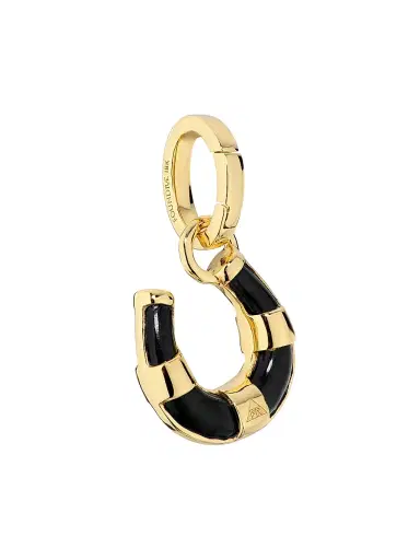 Foundrae Women's Protection 18K Yellow Gold & Black Onyx Horseshoe Pendant - Onyx | Thumbnail 2