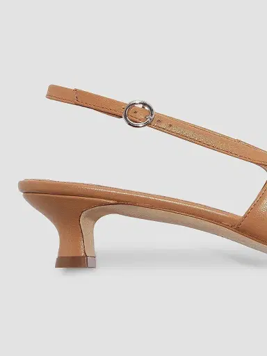 aeyde Women's Catrina Leather 35MM Kitten-Heel Slingback Pumps - Beige - Size 9 | Thumbnail 3