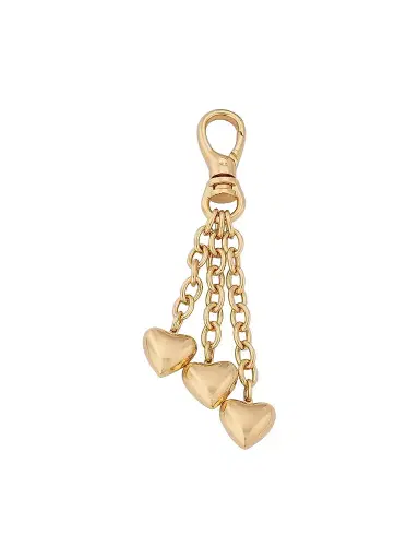 Roxanne Assoulin Women's The Puffy Heart Goldtone Bag Charm | Thumbnail 1 Roxanne Assoulin Women's The Puffy Heart Goldtone Bag Charm | Thumbnail 1