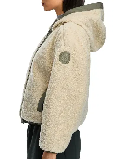 Canada Goose Women's Alberni Reversible Fleece Bomber Jacket - Light Tan Smokey Sage - Size XS | Thumbnail 5 Canada Goose Women's Alberni Reversible Fleece Bomber Jacket - Light Tan Smokey Sage - Size XS | Thumbnail 5
