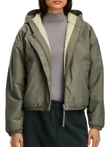 Canada Goose Women's Alberni Reversible Fleece Bomber Jacket - Light Tan Smokey Sage - Size XS | Thumbnail 7 Canada Goose Women's Alberni Reversible Fleece Bomber Jacket - Light Tan Smokey Sage - Size XS | Thumbnail 7